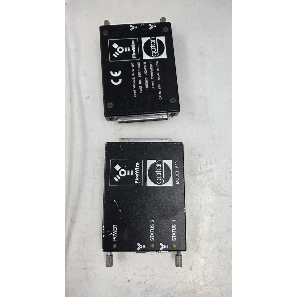1 INPUT VOLTAGE: 8-30 VDC PART NO.  820.10000 FIREWIRE ADAPTER Made in USA gatan